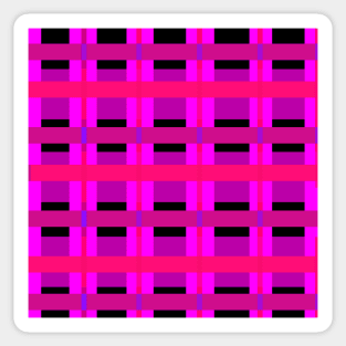 Pink Plaid Sticker